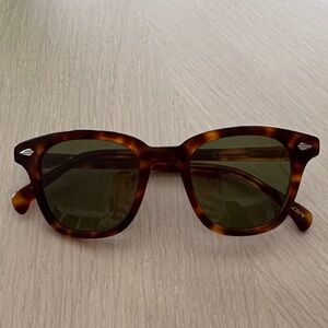 J. Crew Tortoise Sunglasses with Green Lenses